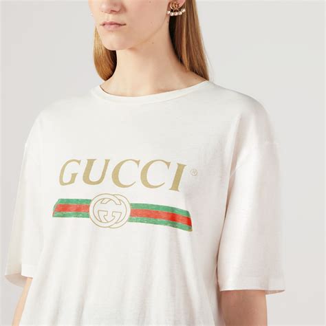 gucci oversized t-shirt women's|Gucci t shirt fedex.